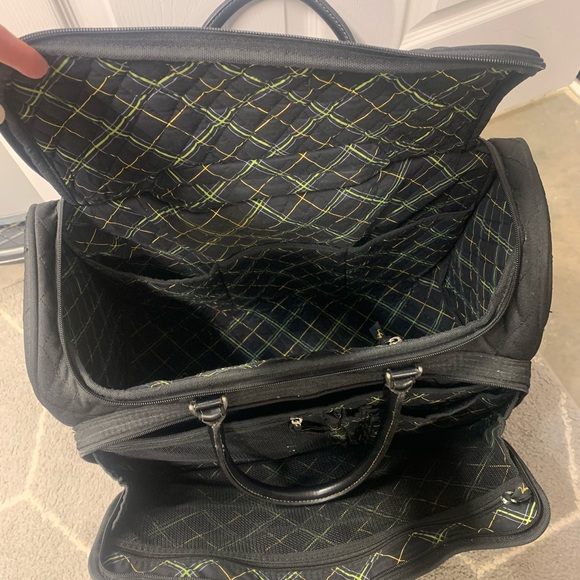 Vera Bradley black rolling travel bag - Picture 4 of 9